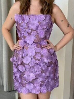 bronx and banco violet embellished mini dress Bronx Banco Violet Sequin Embroidered Bodycon Mini Dress